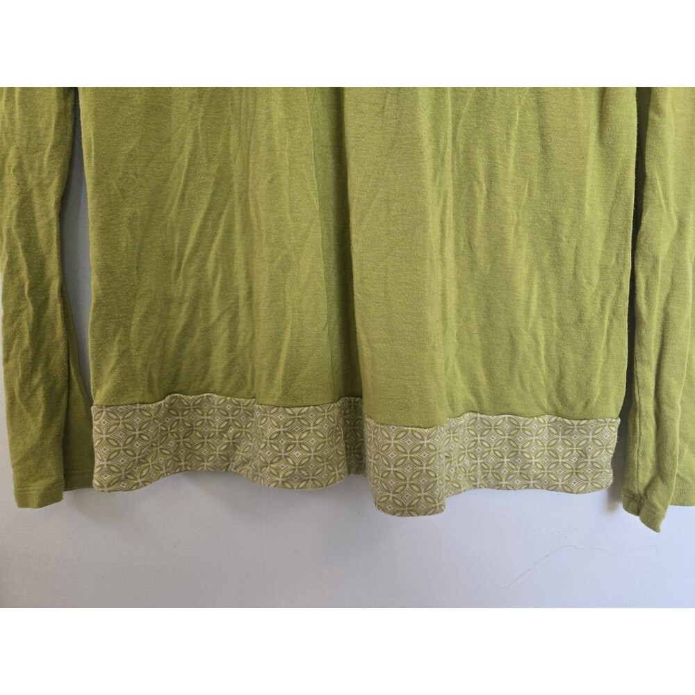 Vintage Banana Republic Shirt Womens M Top Green Y2K Peasant Boho V Neck Tunic - Picture 3 of 7